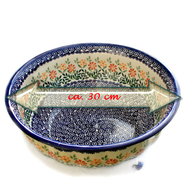 Bunzlauer Keramik Schüssel 30 cm Dekor Adelheid