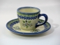 Orig. Bunzlauer Espressotasse mit Untertasse Dekor Bianca