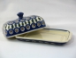 Orig. Bunzlauer Butterdose Dekor Pfauenauge