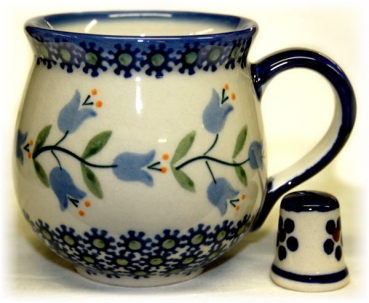 Original Bunzlauer Keramik Becher Dekor Agnes