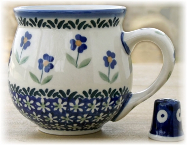 Original Bunzlauer böhmischer Becher Dekor Angelika