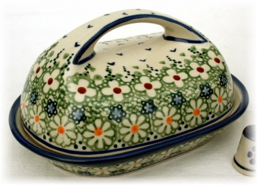 Original Bunzlauer Keramik Bunzlauer Keramik Butterdose Dekor Beate