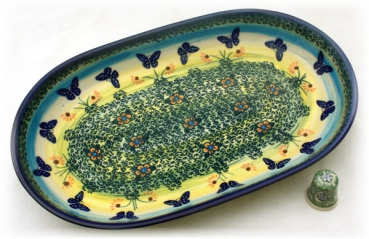 Bunzlauer Keramik Platte Form 28 cm Dekor Carmen