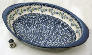 Bunzlauer Keramik Auflaufform oval Dekor Agnes