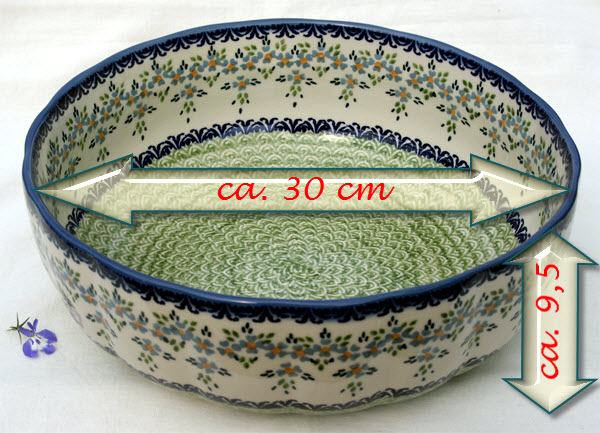 Bunzlauer Keramik Schale 30 cm Dekor Barbara