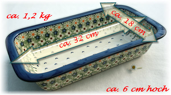 Bunzlauer Keramik Auflauf Lasagne Dekor Beate