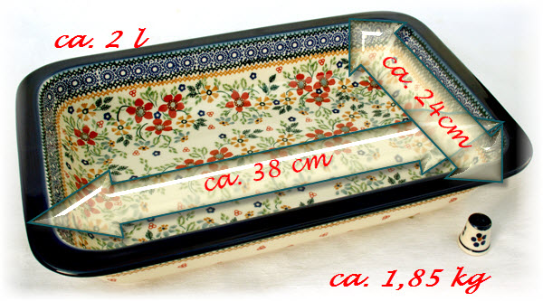 Bunzlauer Keramik Lasagne groß Dekor Cornelia
