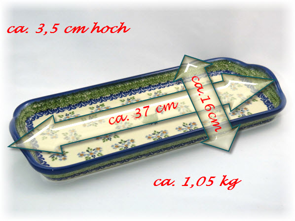 Bunzlauer Keramik 37 cm Platte Dekor Bianca