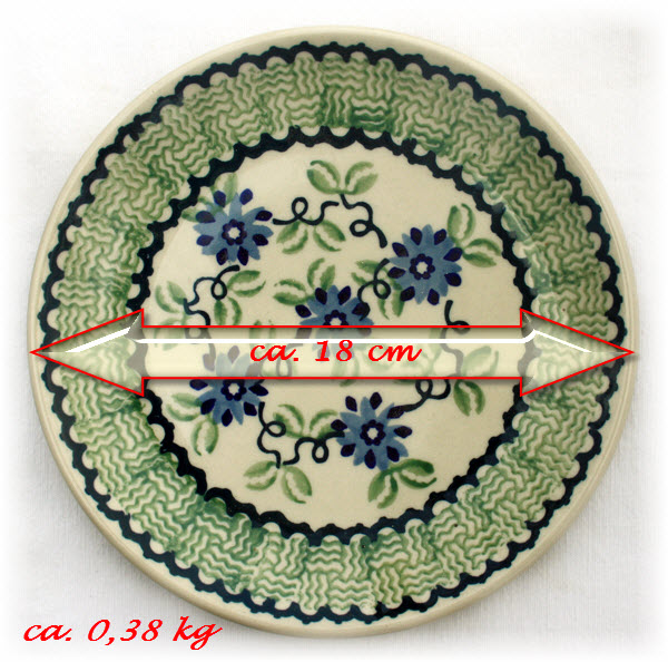 Bunzlauer Keramik Teller 18 cm Dekor Andrea