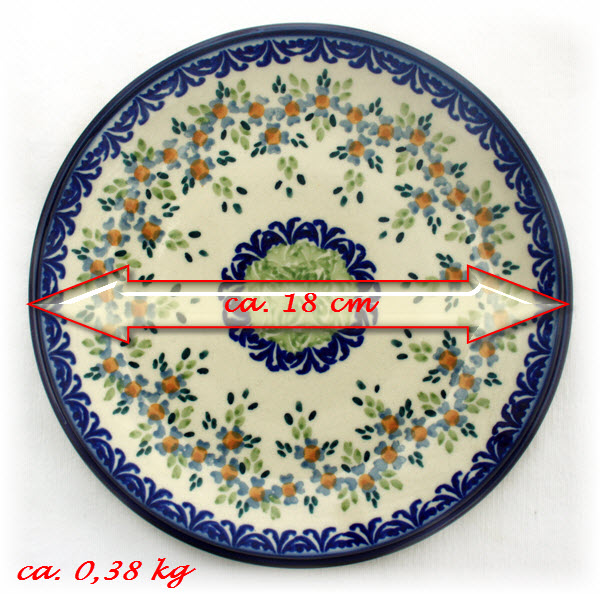 Bunzlauer Keramik Teller 18 cm Dekor Barbara