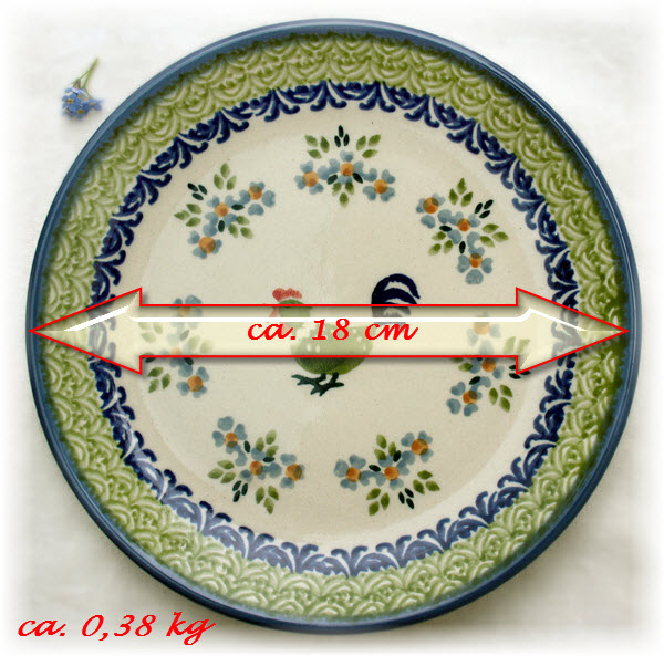 Bunzlauer Keramik Teller 18 cm Dekor Bianca
